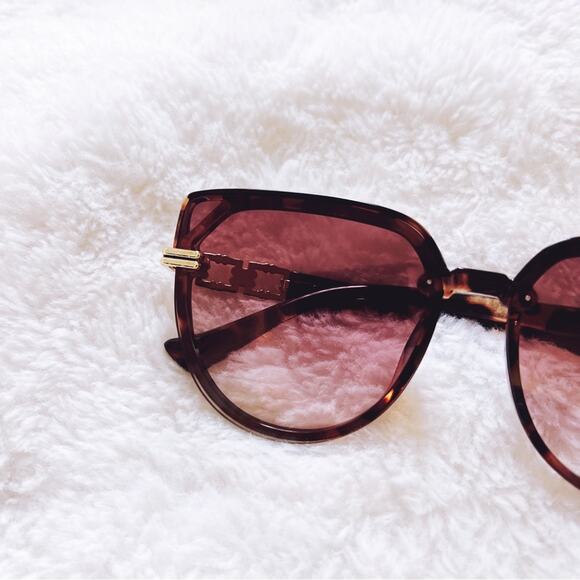 Liana Tortoise Brown Sleek Sunglasses - Picture 2 of 11